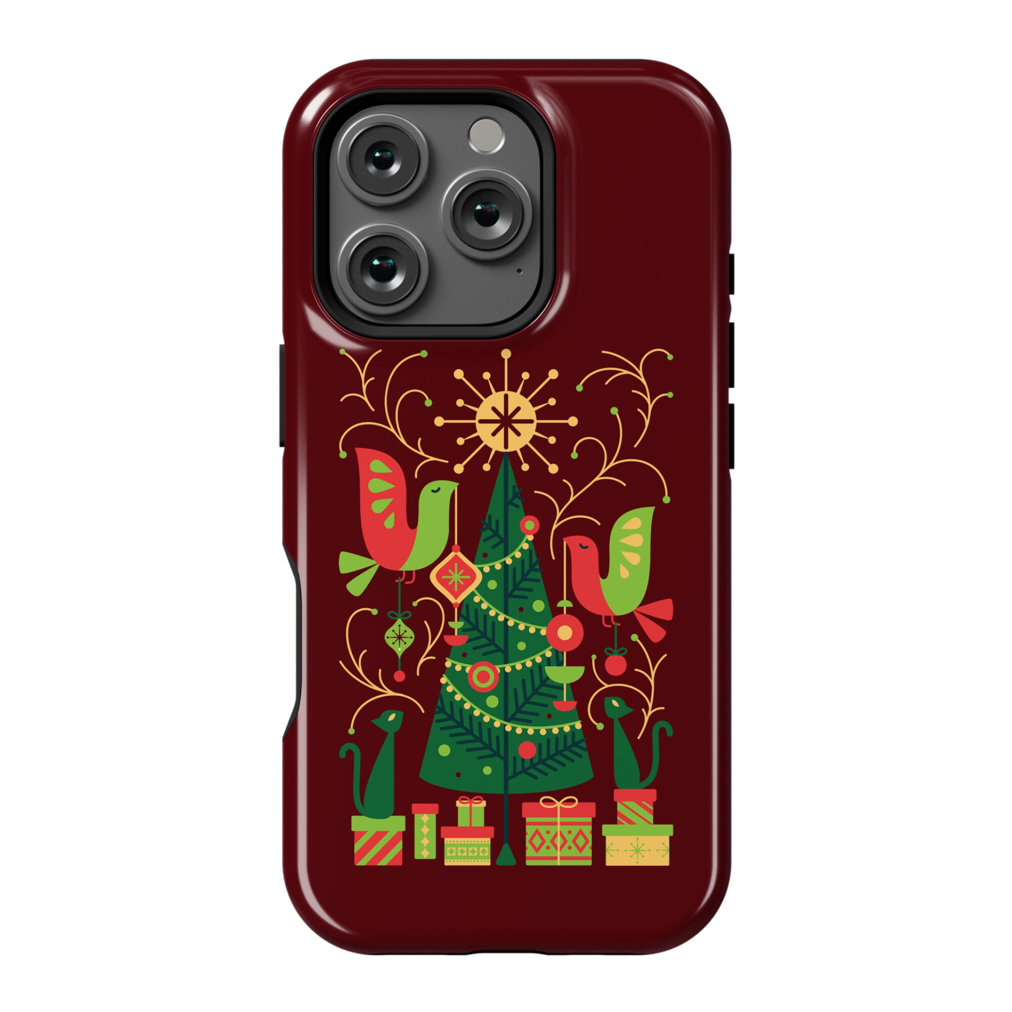 Vintage Christmas Tree Decorating Phone Case